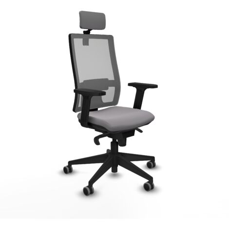 Silla de oficina piqueras y crespo Horna cuero sintético gris (1/5)
