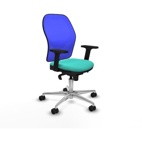 Silla de oficina piqueras y crespo Jorquera azul malla similpiel (1/5)