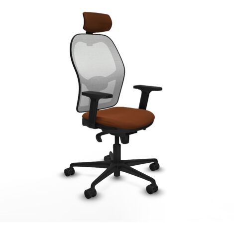 Silla de oficina piqueras y crespo Jorquera cuero sintético marrón (1/5)