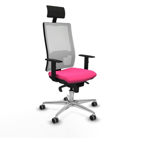 Silla de oficina piqueras y crespo Horna rosa simil piel (1/5)