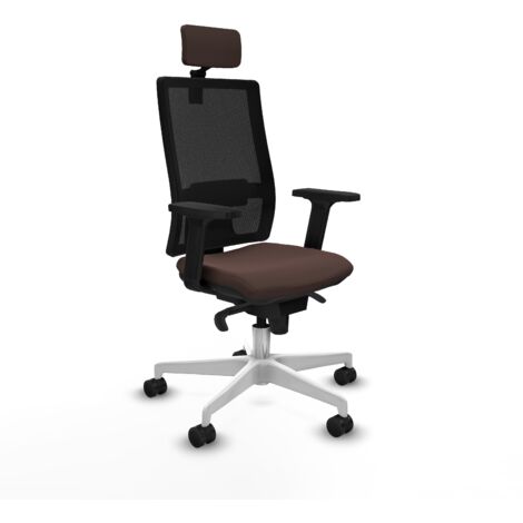 Silla de oficina piqueras y crespo Horna negro malla y cuero sintético (1/5)