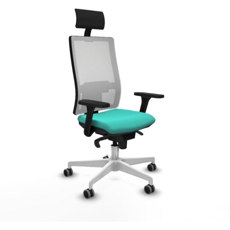 Silla de oficina piqueras y crespo Horna blanco cuero sintético (1/5)