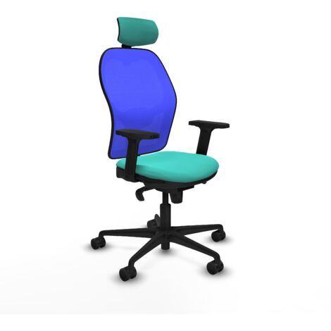 Silla de oficina piqueras y crespo Jorquera azul cuero sintético (1/5)