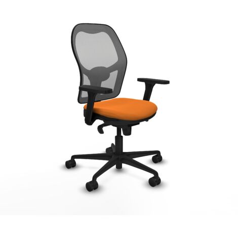 Silla de oficina piqueras y crespo Jorquera naranja tela malla (1/5)