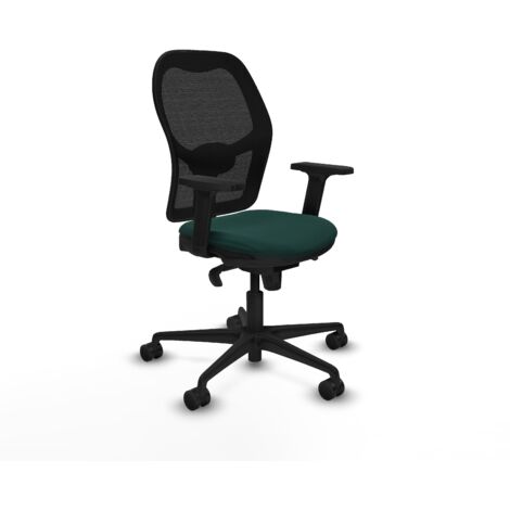 Silla de oficina piqueras y crespo Jorquera cuero sintético verde malla negra (1/5)