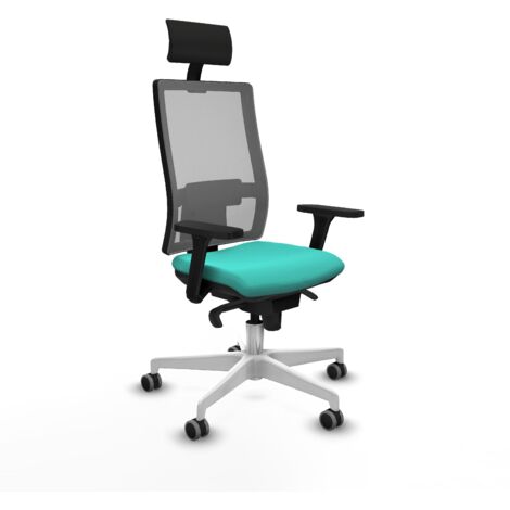 Silla de oficina piqueras y crespo Horna turquesa espuma inyectada (1/5)