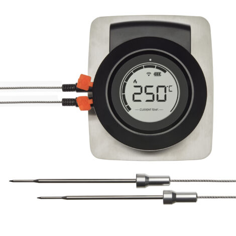 TFA DOSTMANN 14.1513.01 TERMO ALARMA PARA BARBACOA, SENSOR CON CABLE, APLICACIÓN GRATUITA, MONITOREO DE TEMPERATURA (1/5)