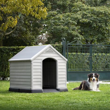 Caseta para perros Sandy, color marrón, dimensiones 95x99x99h