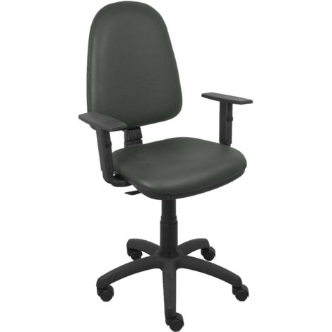 Silla Aýna similpiel gris oscuro brazos regulables (1/2)