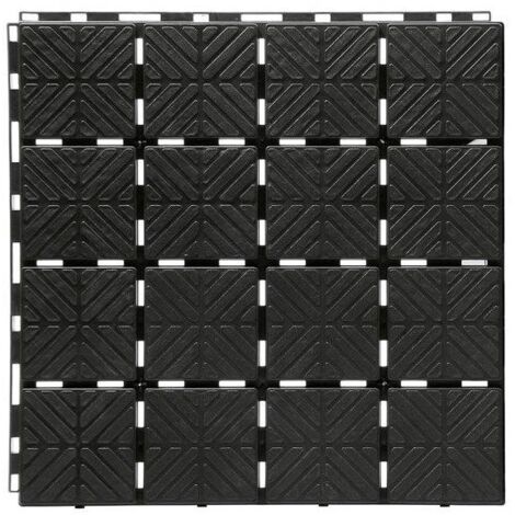 Prosperplast Losetas de jardín modernas negras pack de 9 (1/2)