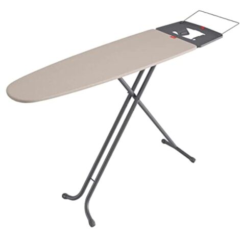 Rayen Gama Premium - Tabla con soporte para la planchar y porta - perchas, Gris Y Beige, 120 x 41 cm (1/4)