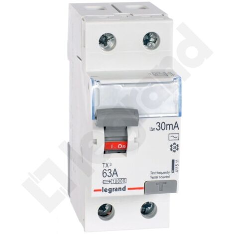 Disyuntor diferencial P302 2P 63A 30MA TIPO AC TX3