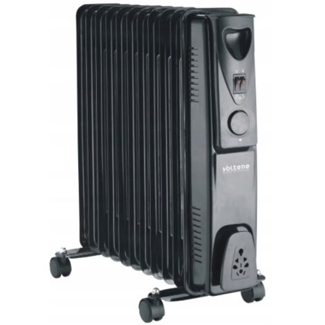 Radiador de aceite eléctrico, 7 aletas, negro, 1500 W
