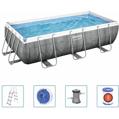 Bestway Conjunto de piscina Power Steel 404x201x100 cm