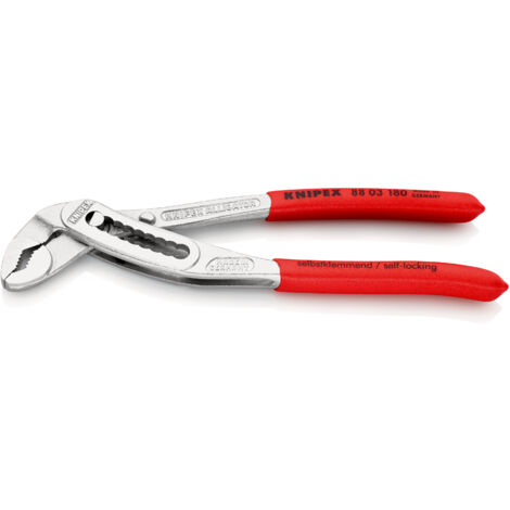 KNIPEX 88 03 180 Alligator® Tenaza de agarre Mangos plasticos por inmersión antideslizantes cromado 180 mm