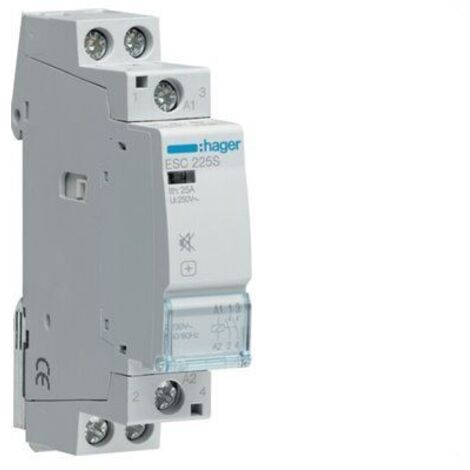 HAGER ESC225S Contactor silencioso 25A 2NA 230V