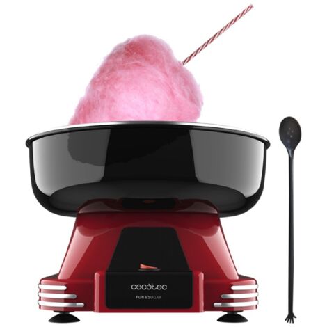 Máquina de algodón de azúcar cecotec rojo 500 W acero inoxidable