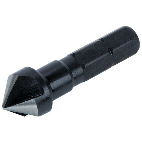wolfcraft 2583000 Avellanador cónico HSS, Ø 10 mm, vástago hexagonal I 2583000 I Para un avellanado preciso de agujeros taladrados, para uniones atornilladas al ras en metal y plástico