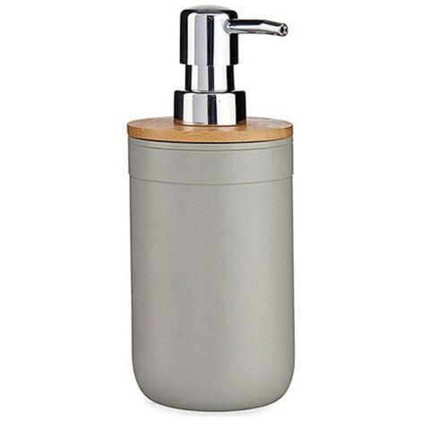 Dispensador de Jabón Gris Bambú Polipropileno (350 ml) 8430852517128 S3605550 BigBuy Home (1/2)