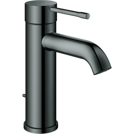 Grifo monomando para lavabo Grohe Essence, tamaño S, acabado cepillado Cool Sunrise, limitador de caudal 5,7 l/min, cartucho cerámico de 28 mm, juego (1/5)