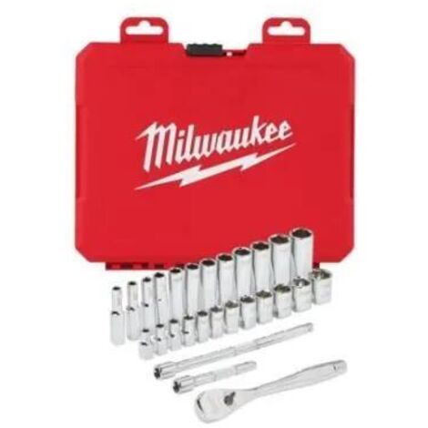 Milwaukee Juego de llaves de vaso 50 piezas rojo robusto (1/3)