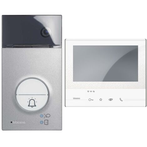 Kit Videoportero 1 Vivienda 2 Hilos con Placa LINEA 3000 y Monitor CLASSE 300 X13E BTICINO 363911 Blanco (1/3)