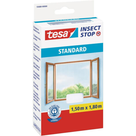 Cinta de velcro de pie de mosquito para ventanas blancas 1.5m: 1.8m (1/4)