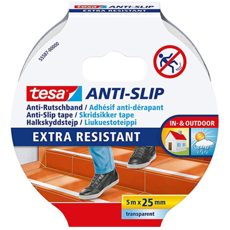 Tesa Cinta adhesiva antideslizante transparente 25 mm x 5 m (1/3)