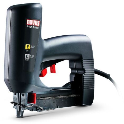 Novus J-165 EC KT grapadora eléctrica negra y roja (1/4)