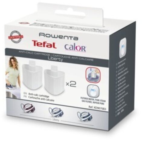 Juego de 2 cartuchos antical para generador de vapor TEFAL XD9070E0 (1/3)