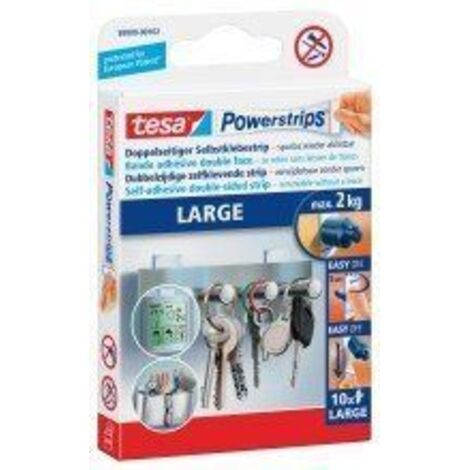 Tesa Powerstrips® LARGE tiras adhesivas blancas