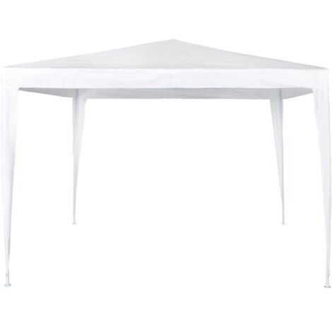 Cenador desmontable de jardín 300x300x250 cm blanco Aktive
