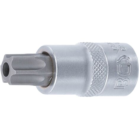Punta de vaso entrada 12,5 mm (1/2") perfil en T (para Torx) con perforación T60 (1/2)