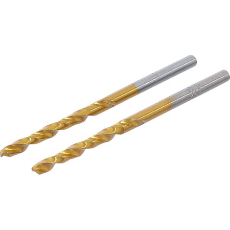 Broca espiral HSS-G nitrurado de titanio 3,0 mm 2 piezas (1/4)
