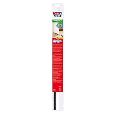Tesa junta aislamiento parte inferior de puerta - Sellar con burletes parte inferior de puerta suelo - plástico Cepillo blanco 1m x 40mm x 15mm (por 5)