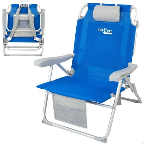 Silla Mochila Aktive Beach XXL Azul Cómoda para Playa