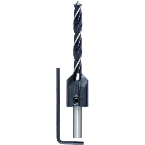 Broca en espiral para madera con avellanador 7 mm