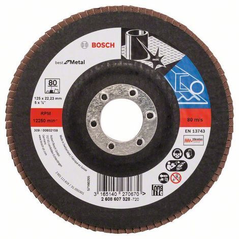 Disco de láminas Bosch X571 azul 125 mm aluminio circonio (1/4)