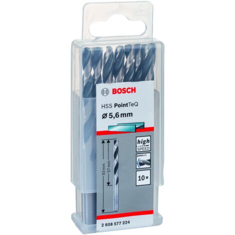 Broca helicoidal bosch 5 6 mm gris paquete 10 unidades