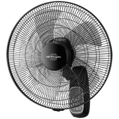 Orbegozo ventilador de pared WF 0247, 3 velocidades, 3 modos, oscilante, cabezal inclinable, mando a distancia, temporizador, 45 cm díámetro, 60 W