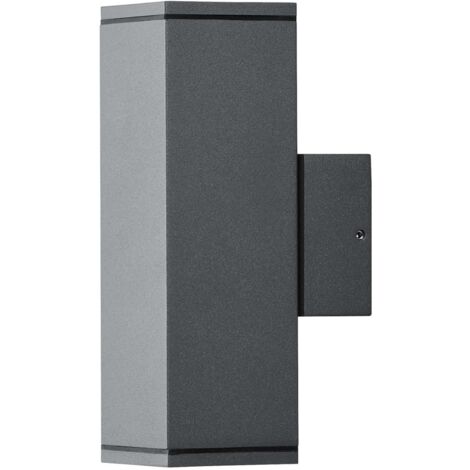 Lámpara LED de pared Monza doble cuadrada gris oscuro KONSTSMIDE (1/4)