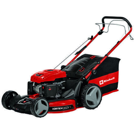Cortacésped de empuje a gasolina, Einhell GC-PM 56/2 S HW, ideal para jardines grandes, motor potente, tracción trasera, corte de 56 cm, color negro y rojo (1/4)