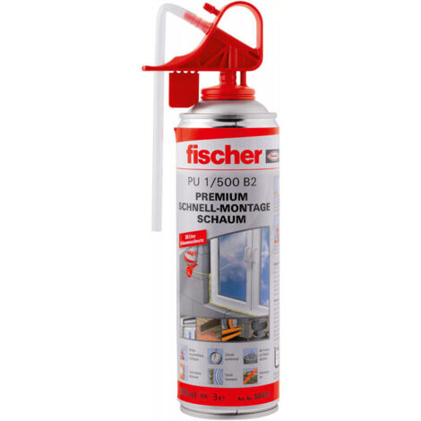 Fischer 1k - espuma de montaje rápido pu 1 / 500 b2, (beige, 500ml) (1/3)