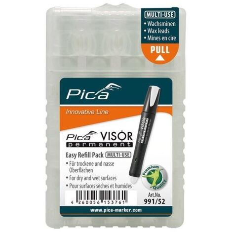 Juego de mina para marcador permanente VISOR VISOR Industrial blanco Pica (1/4)