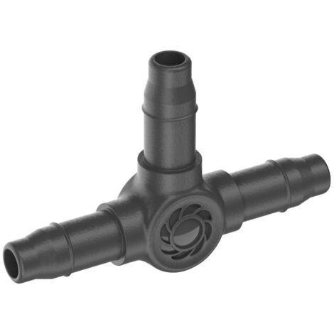 GARDENA Pieza en T conexión del tubo de distribución 4,6 mm (3/16") del sistema de riego por goteo de fácil instalación, blister de 10 unidades (13211-20) (1/5)