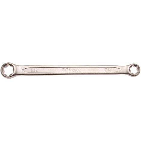 Llave de estrella doble con cabezas E-Torx  E14 x E18
