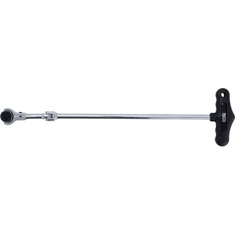 Carraca articulada con mango en T, inclinable cuadrado exterior 6,3 mm (1/4")