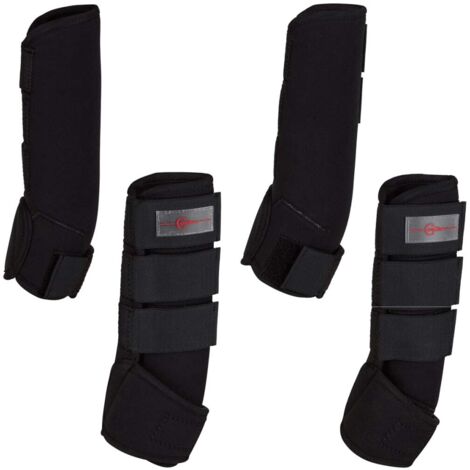 Protectores de pata para caballo cuatro unidades negras 320133 Kerbl