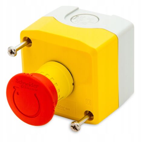 Harmony boite jaune 1 arrêt d'urgence rouge Ø40 tourner pour déverrouiller 1F+1O - XALK178E