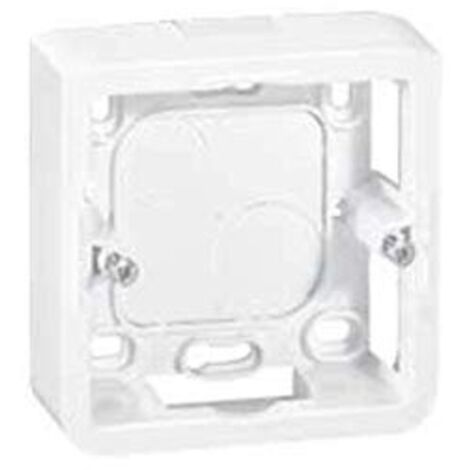 Caja de superficie cuadrada “Mosaic” para dos módulos IP20/IK02 83x83x30mm fabricada en termoplástico color blanco LEGRAND 08028